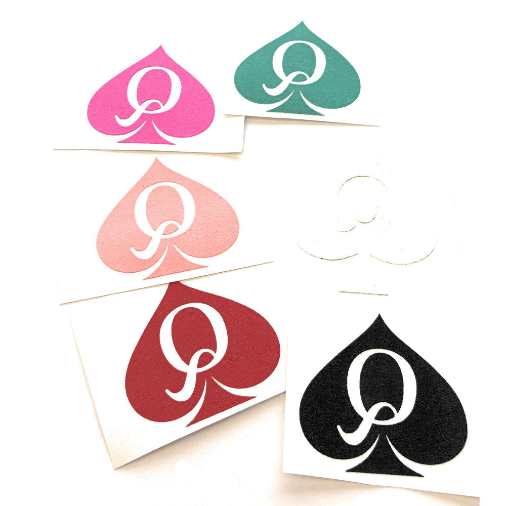 Queen Of Spades Heat Transfer, Iron On 2 x 2 inches for any kind of Apparel