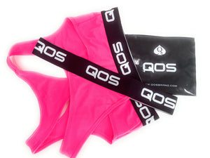 Hot Pink - QOS BRAND - Ladies Sports Bralette Set - Top & Bottom Bikini ( Comfy Fit )