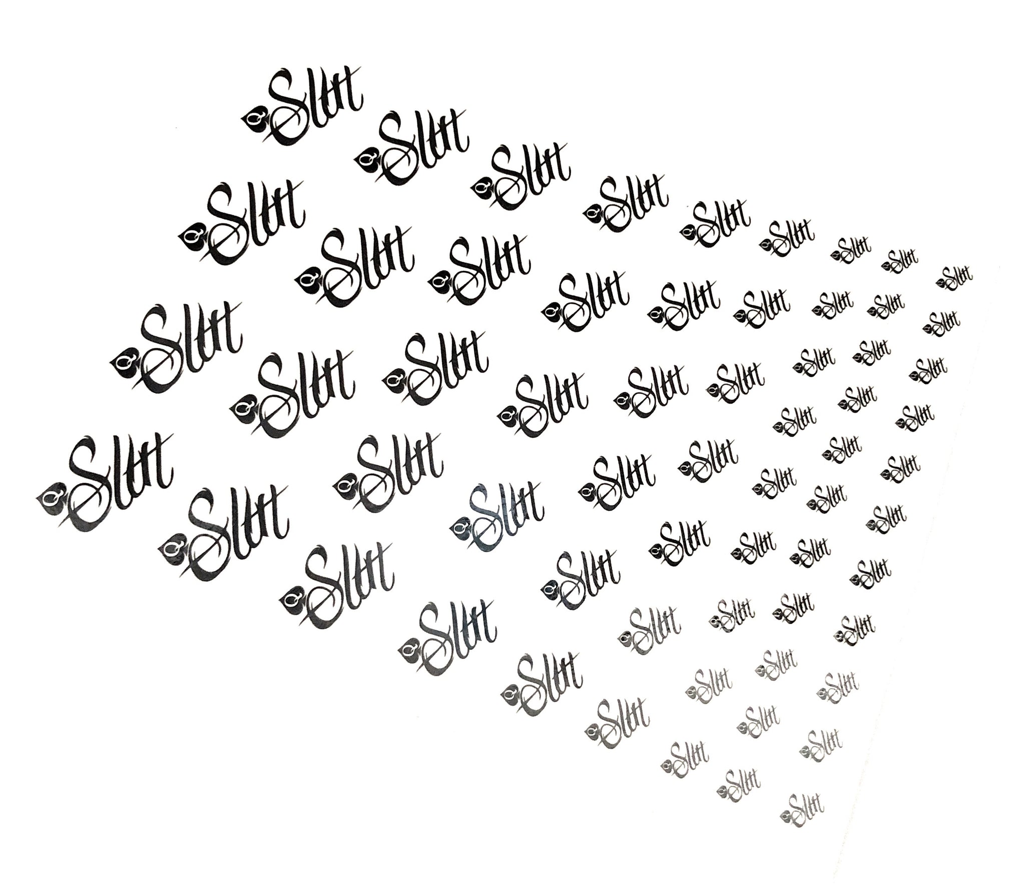 QOS SLUT - 62pcs Queen Of Spades 3D Nail Sticker Set