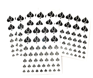 QOS SLIM - 45pcs Queen Of Spades 3D Nail Sticker Set