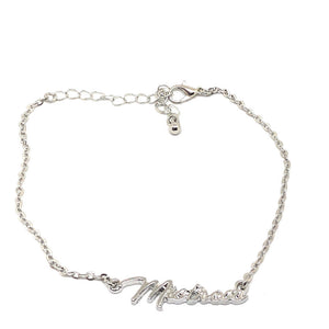 QOS - Cursive Mistress Chain Bracelet
